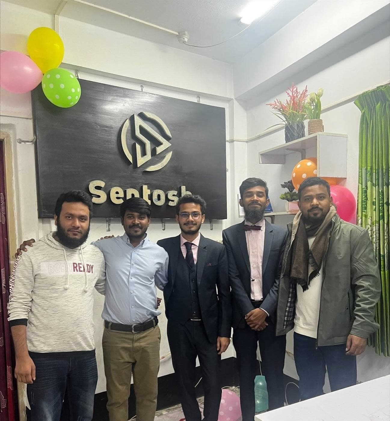 With the Sentosh IT team at the office