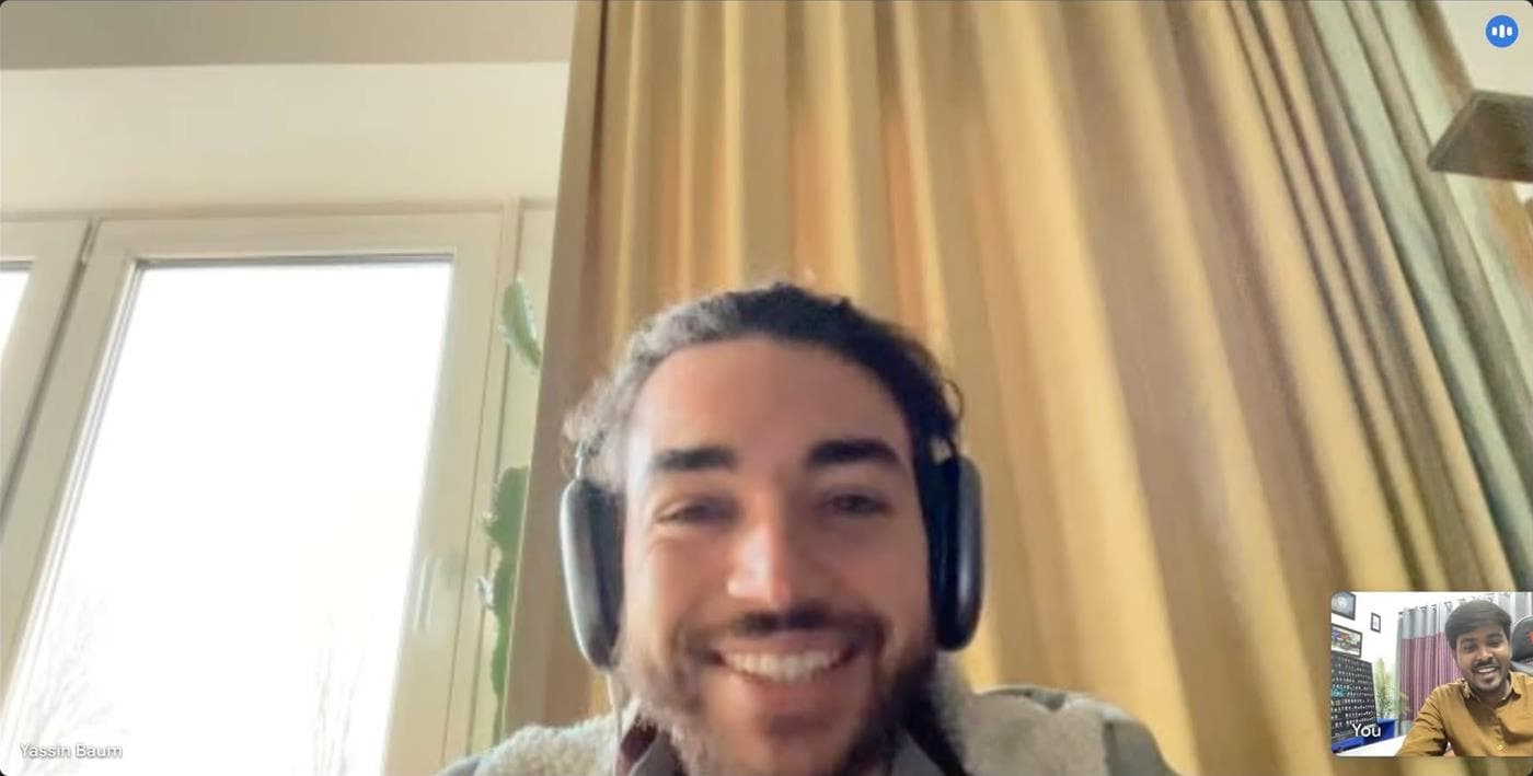 Discovery call with a client on Google Meet